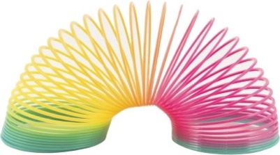 Spirale Arc-en-ciel XXL 13x11 Cm - Jouet En Plastique Ondulé - Formes Hexagonales Et Circulaires