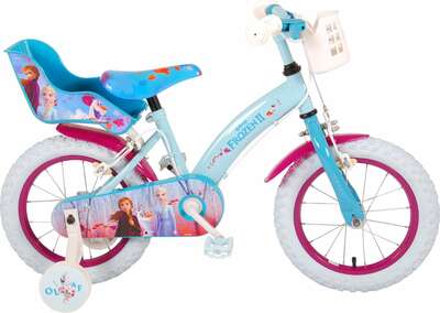 Korb 51-55 cm Fahrradhelm Gr Kinderfahrrad Disney Frozen 12 Zoll Puppensitz 