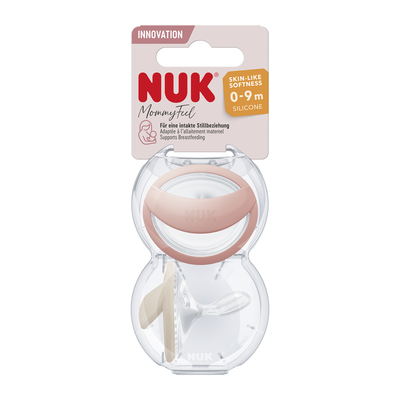 Ciuccio NUK Mommy Feel in scatola, pesca 0-9 mesi, 2 pz - Ciucci