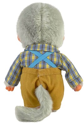Monchhichi-GranPa-Plush-with-Suspenders-and-Red-Bow-Tie-Back-Side-by-Sekiguchi-at-jellybeet.com-2331