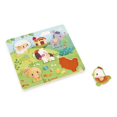 J07129_Janod_Farm_Drevene_vkladacie_puzzle_s_uchytom_Zvieratka_01.jpg