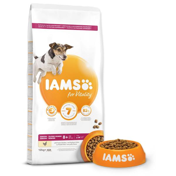 IAMS Dog Senior Small & Medium Chicken 12kg (obrázek 3)