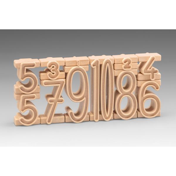 Wissner Dřevěná sada stohovacích čísel 11 ks
