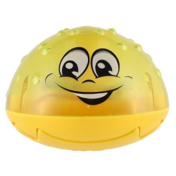 Hračka do vody Fontánka striekacia plast žltá na batérie so svetlom