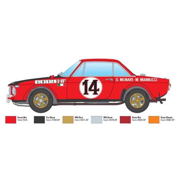 Model Kit auto 3670 - Lancia Fulvia HF (1:24) (obrázek 4)