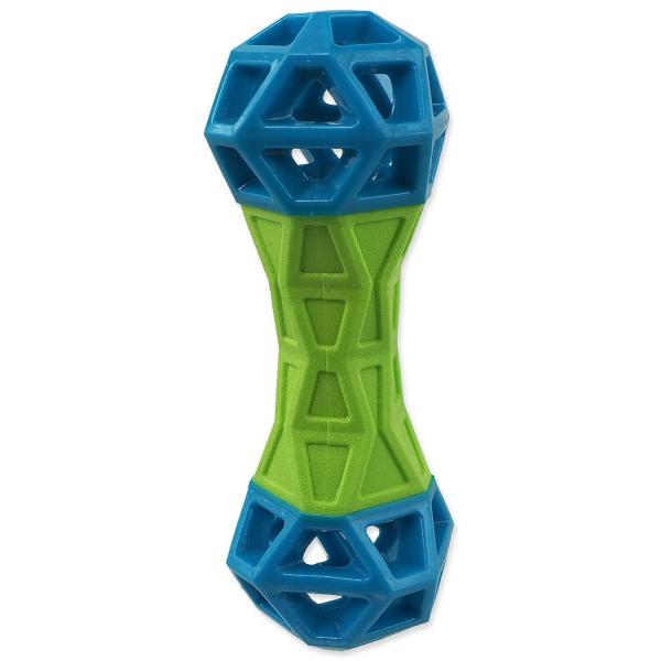 Hračka Dog Fantasy Kost s geometrickými obrazci pískací zeleno-modrá 18x5,8x5,8cm (obrázek 3)