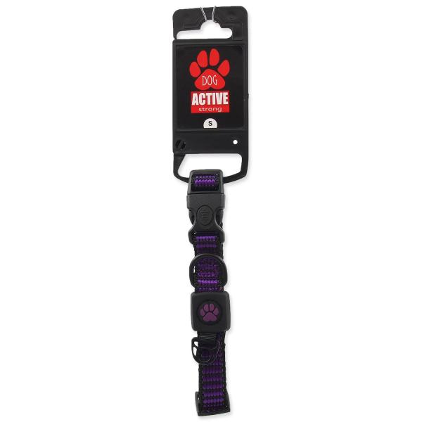 Obojek Active Dog Strong S fialový 1,5×27-37cm