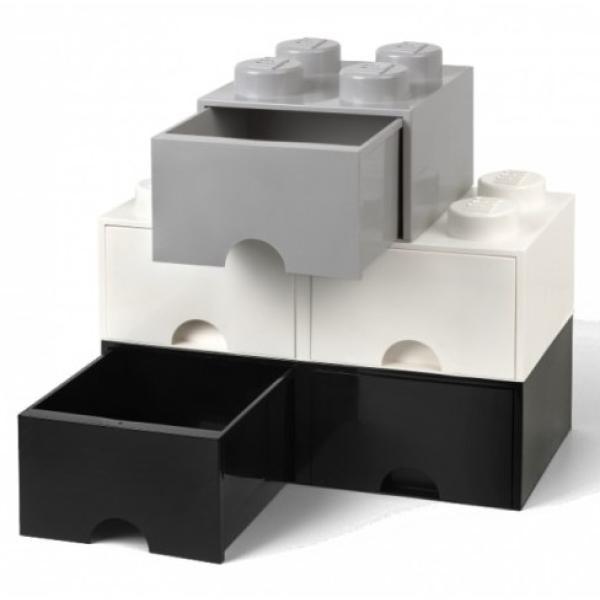 LEGO® úložný box 4 - se zásuvkou černá 250 x 250 x 180 mm (obrázek 4)