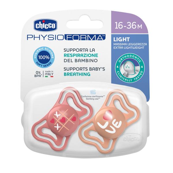 CHICCO Dudlík Physio Light silikonový dívka 16-36m, 2 ks (obrázek 4)