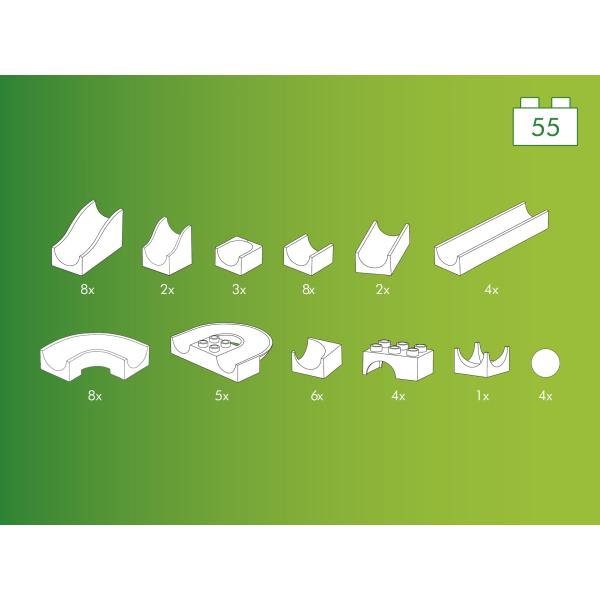 HUBELINO Kuličková dráha - set bez kostek 55 dílů (obrázek 4)
