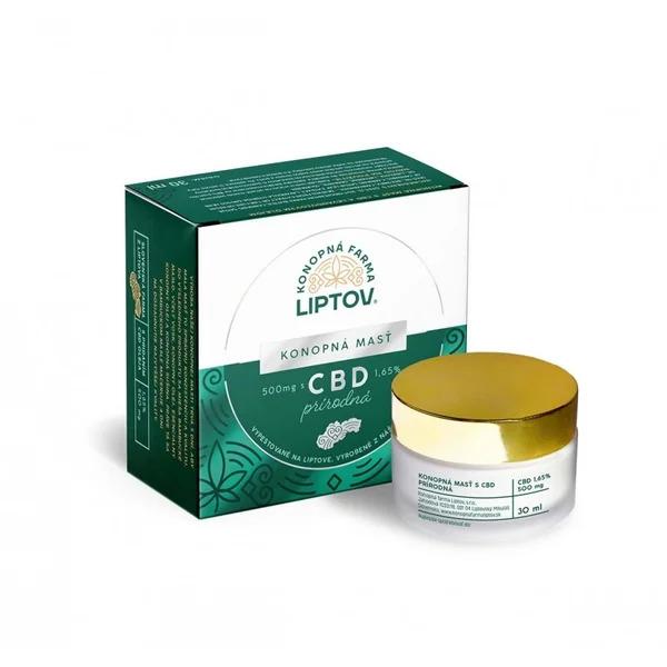 Konopná masť CBD 1.65% (CBD 500mg) čistá 30 ml