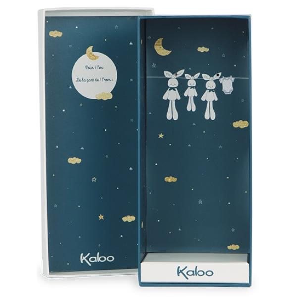 Kaloo Lapinoo Plyšový králík s dlouhými ušima modrý 25 cm