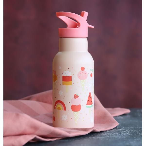 A Little Lovely Company - nerezová láhev na pití, 350 ml - zmrzlina (obrázek 5)