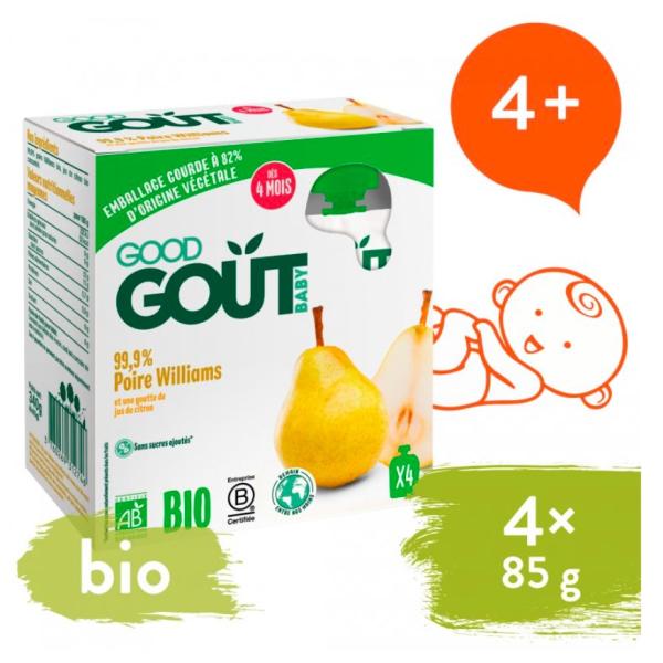 4x GOOD GOUT BIO Hruška 85 g
