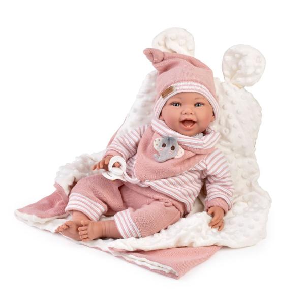 Guca 10261 Olívia - zátěžová realistická panenka s měkkým látkovým tělem - 42 cm