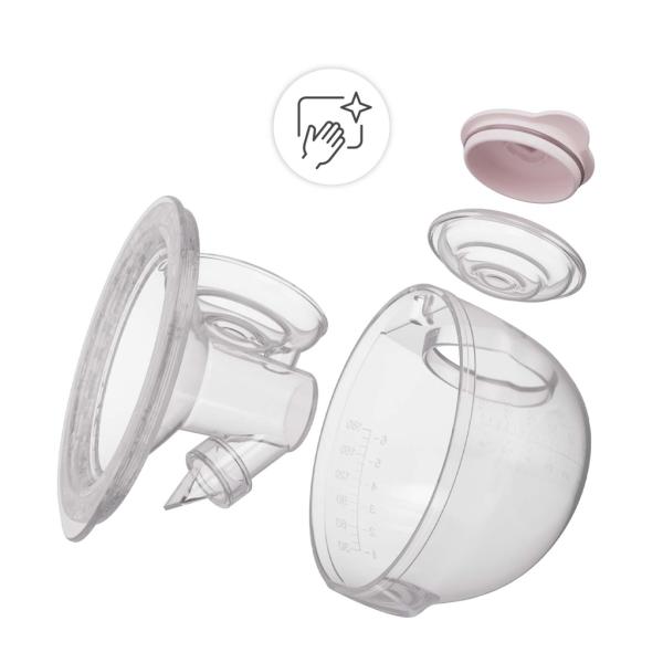 KINDERKRAFT Odsávačka mateřského mléka Double Hands-free Gentle Flow Pink (obrázek 7)