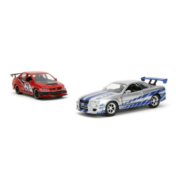 Rychle a zběsile Twin Pack 2006 Mitsubishi Lancer Evo IX + Brianův 2002 Nissan Skyline GTR (obrázek 4)
