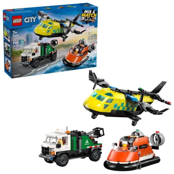 LEGO® City 60505 Remix: Lietadlo, servisné vozidlo a vznášadlo