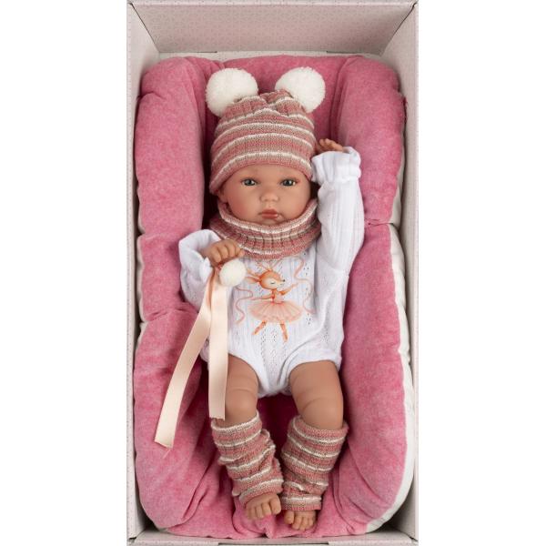 Llorens 63512 NEW BORN HOLČIČKA - realistická panenka miminko s celovinylovým tělem (obrázek 5)