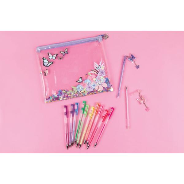 Třpytivá gelová pera, 12ks - Butterfly (obrázek 4)