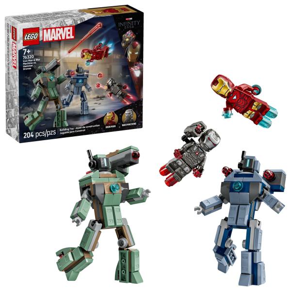 LEGO® Super Heroes 76320 Iron Man e War Machine vs. i Droni di Hammer