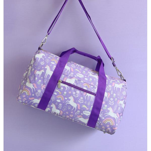 A Little Lovely Company – dětská cestovní taška – jednorožci a duha