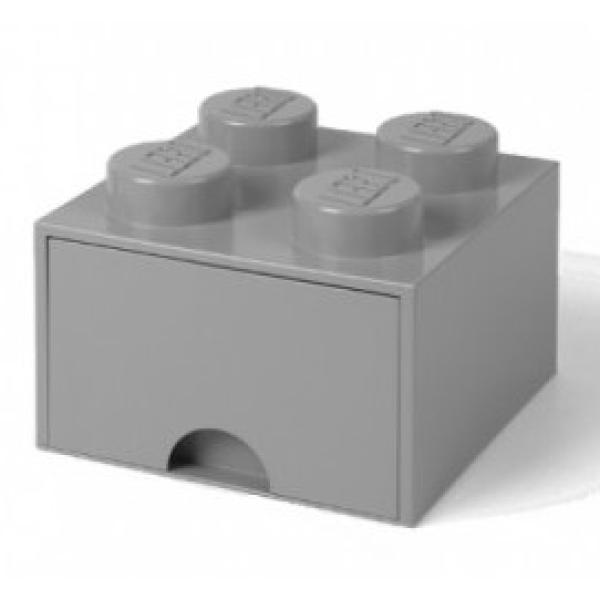 LEGO® úložný box 4 - se zásuvkou šedá 250 x 250 x 180 mm