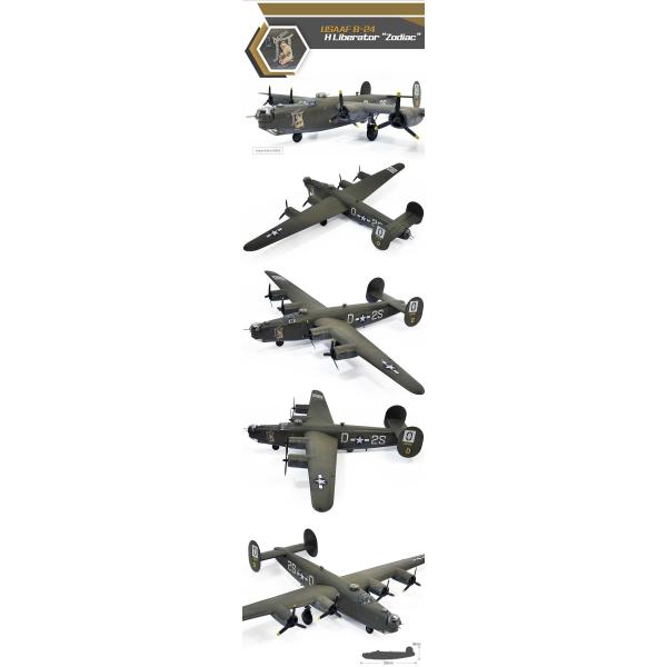 Model Kit letadlo 12584 - USAAF B-24H Liberator "Zodiac" (1:72) (obrázek 3)