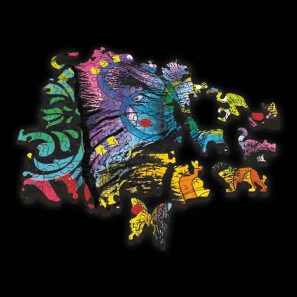 Trefl Dřevěné puzzle 501 - Barevné štěňátko (obrázek 3)