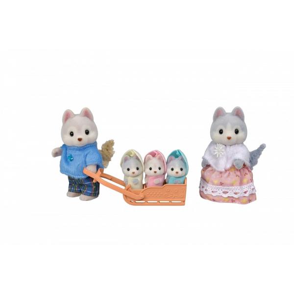 Sylvanian Families Famiglia Husky con tre gemelli