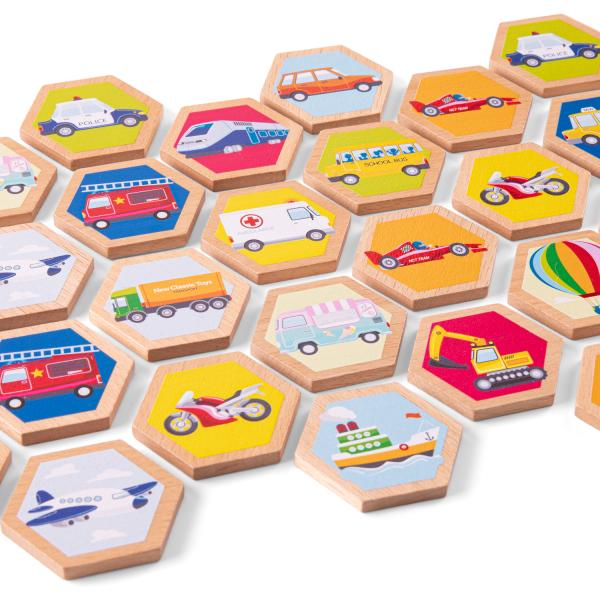 New Classic Toys Dřevěné pexeso - dopravní prostředky (obrázek 3)