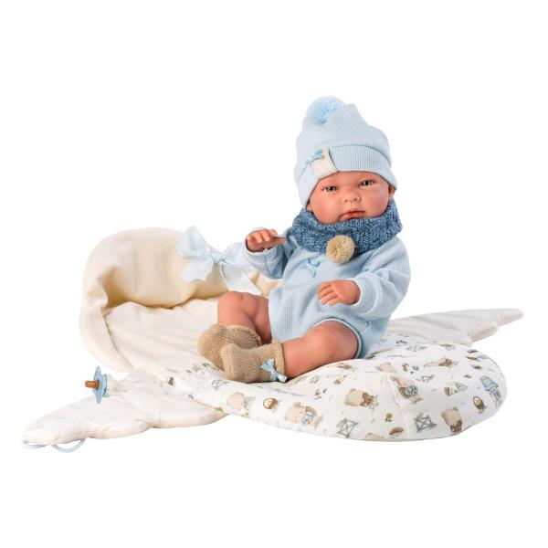 Llorens 73885 NEW BORN CHLAPEK – realistická panenka miminko s celovinylovým tělem – 40