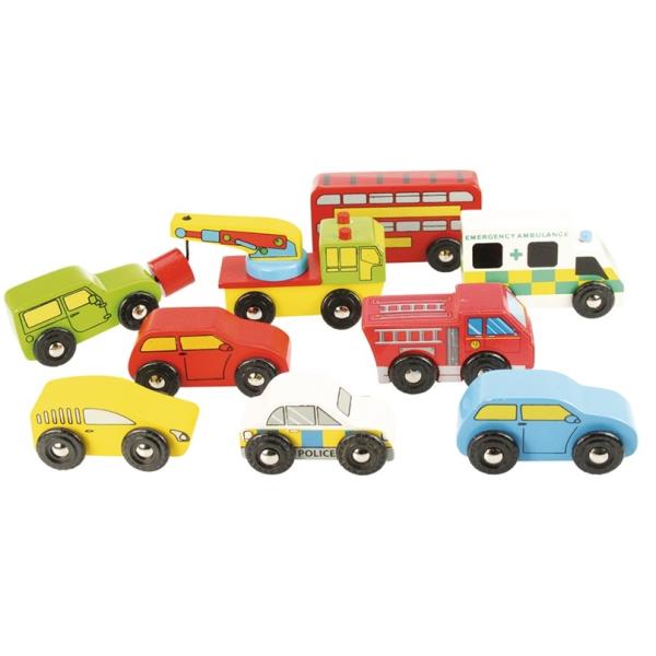 Bigjigs Rail Dřevěné autodráhy sada aut