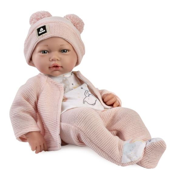 Guca 894 NEW BORN - realistická bábika bábätko s mäkkým látkovým telom - 36 cm