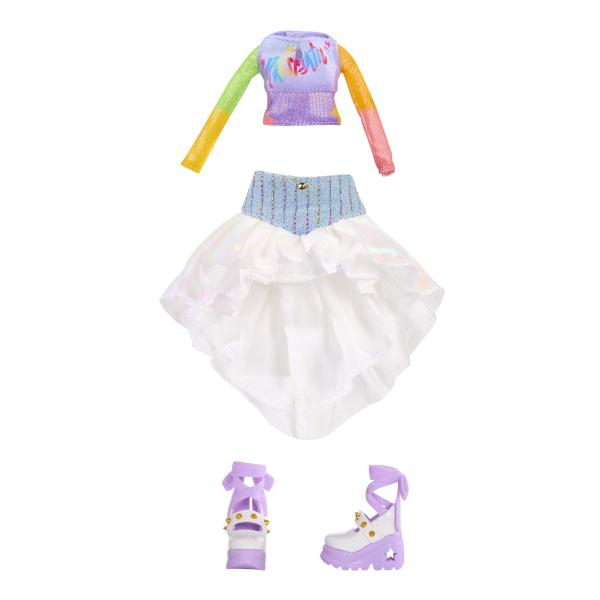 Rainbow High Junior Fashion panenka v rockové kapele - Amaya (obrázek 4)