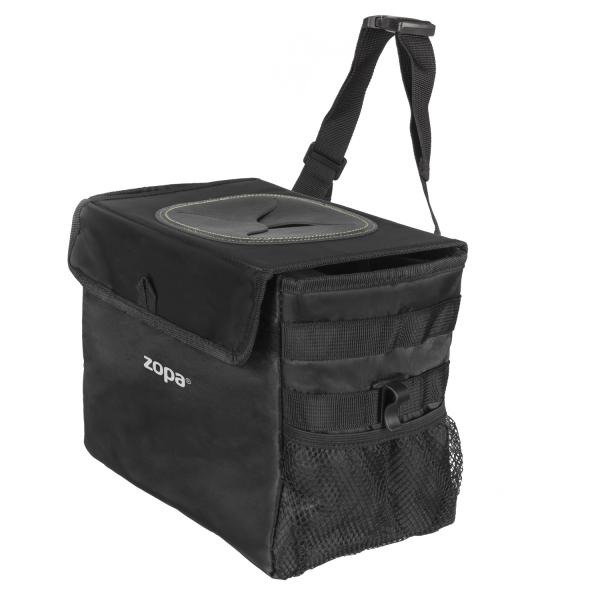 Vodotěsný odpadkový koš do auta s víkem, Black