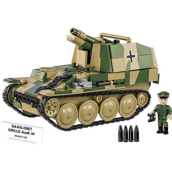 Cobi 2665 World War II Sd.Kfz. 138/1 GRILLE Ausf. M, 1:28, 724 k, 1 f
