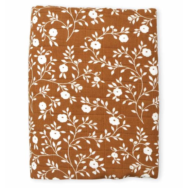 A Little Lovely Company - Mušelínová osuška XL, blossom - caramel