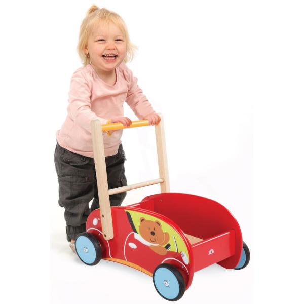 Wonderworld Dřevěné chodítko červené (obrázek 4)