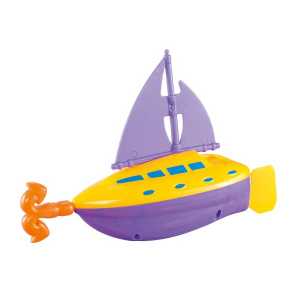 Loď s kotvou naťahovacia do vody 18 cm