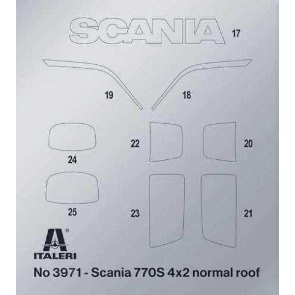 Model Kit truck 3971 - Scania S770 4x2 Normální Střecha "Šedá Kabina" (1:24) (obrázek 4)