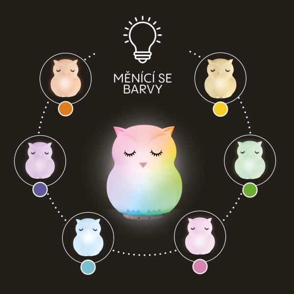 Silikonová noční LED lampička s hudbou velikosti L, Rabbit (obrázek 3)