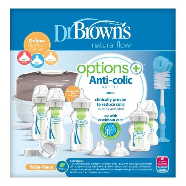Dr. Brown's Options Plus Biberons Anti-Coliques Pour Nouveau-Né Coffret Cadeau-image