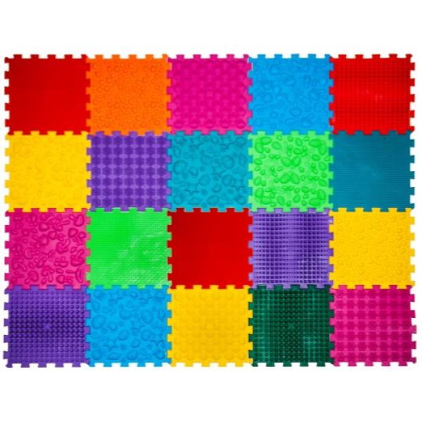 Ortek Masážna ortopedická podložka Puzzle "Mix" 20 prvkov