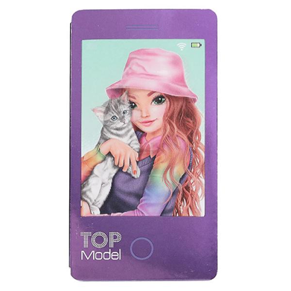 Top Model Blok ve tvaru telefonu s 3D obrázkem, Fialový
