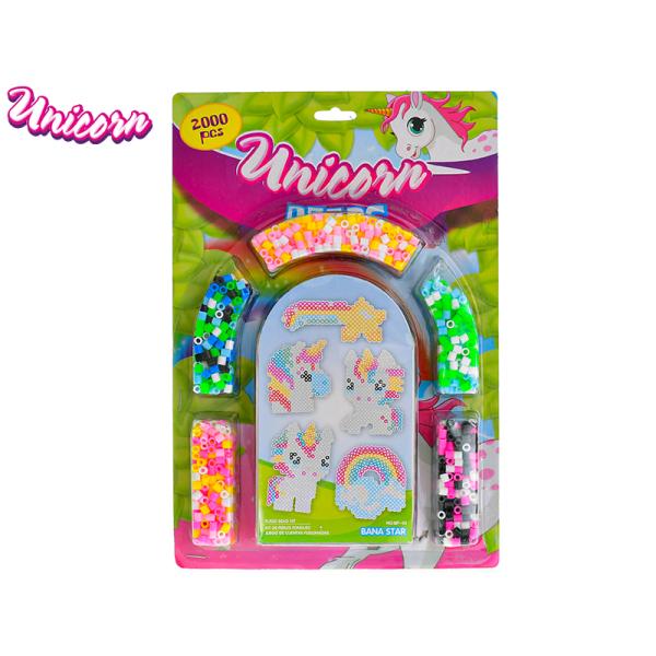Unicorn sada zažehlovacích korálků 2000ks + 5 předloh