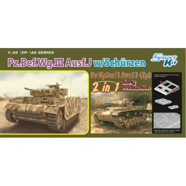 Model Kit tank 6628 - Pz.Bef.Wg.III Ausf.J / Pz.III Ausf.J (Tp) Early Production (2 in 1)