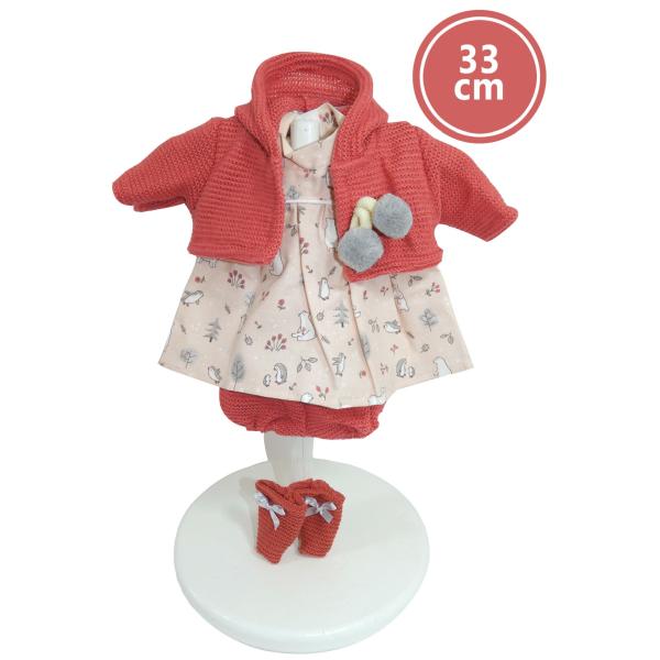 Llorens 331V VERA – realistická panenka se zvuky a měkkým látkovým tělem – 33 cm