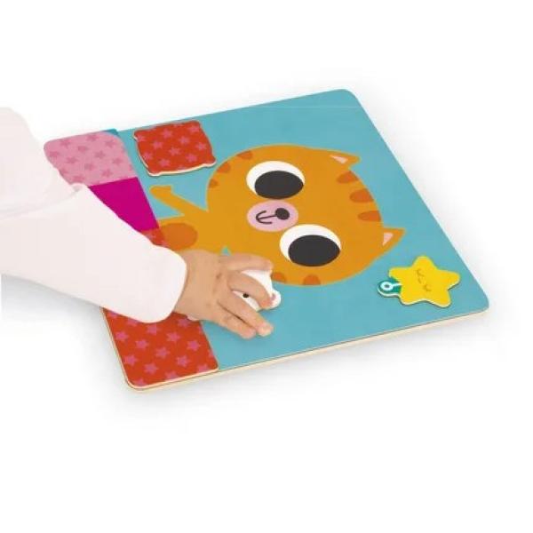 Janod Magnetická hračka Denní aktivity a přiřazování Kočka s předlohami