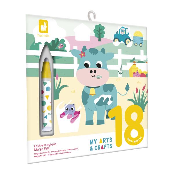 Janod My arts&crafts Mini Zamatové omaľovánky Farma od 18 mesiacov